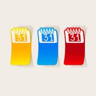 realistic design element calendar N5