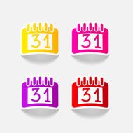 realistic design element calendar N6