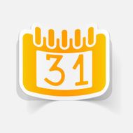 realistic design element calendar N7