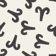 aries Constellation doodle seamless pattern background