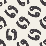 cancer Constellation doodle seamless pattern background
