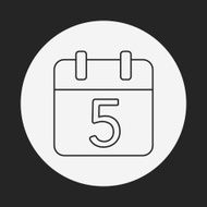 calendar line icon N17