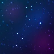 Leo vector Zodiac sign bright stars in cosmos