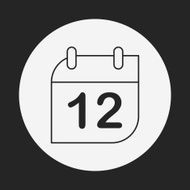 calendar line icon N21