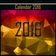 Geometrical cover calendar of 2016