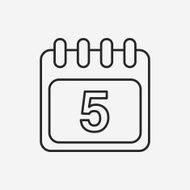 calendar line icon N25