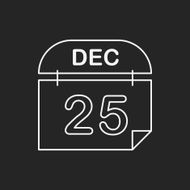Christmas calendar line icon N2