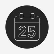 Christmas calendar line icon N5