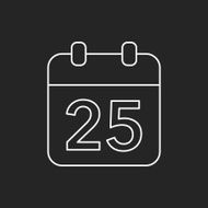 Christmas calendar line icon N6