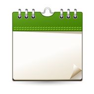 Calendar green blank N3