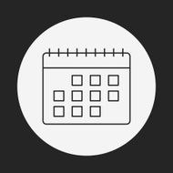 calendar line icon N26