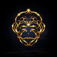 abstract gold monkey