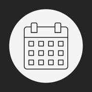 calendar line icon N30