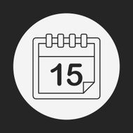 calendar line icon N34
