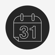 Halloween calendar line icon