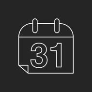 Halloween calendar line icon N2