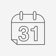 Halloween calendar line icon N4