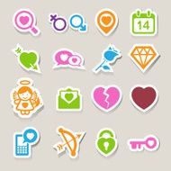 Valentine&#039;s day icons set