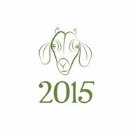 symbol vector goat 2015 year illustration