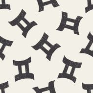 Gemini Constellation doodle seamless pattern background