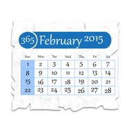 Calendar for February 2015 vector illustration N2