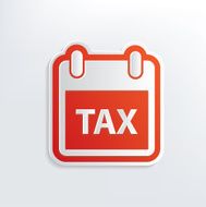 Tax design on white background clean vector