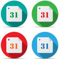 Calendar date sign 31 day month