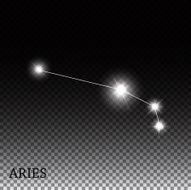 Aries Zodiac Sign of the Beautiful Bright Stars Vector Illustrat N2