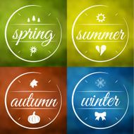 Four seasons vector collection