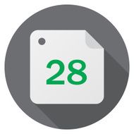 Calendar date 28 day month N2