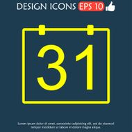 Calendar icon vector illustration Flat design style N2