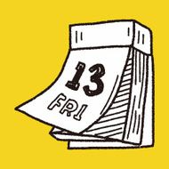 Monthly calendar doodle drawing N13