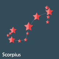 Scorpius Zodiac Sign of the Beautiful Bright Stars Vector Illust