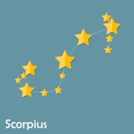 Scorpius Zodiac Sign of the Beautiful Bright Stars Vector Illust N2