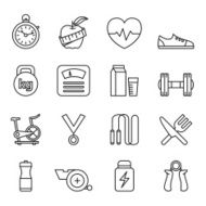 Fitness and Health icons N2