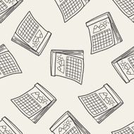 Calendar doodle seamless pattern background