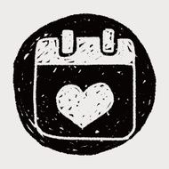 love calendar doodle N6