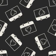 love day doodle seamless pattern background N2