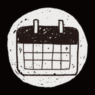 Monthly calendar doodle drawing N16