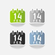 realistic design element Valentine N7