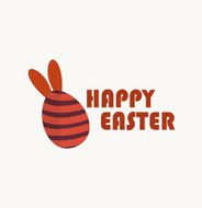 Happy easter cards with egg Vector illustration