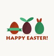 Happy easter cards with egg Vector illustration N3