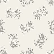 cancer Constellation doodle seamless pattern background N3