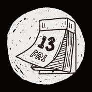 Monthly calendar doodle drawing N20