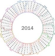 Round calendar 2014 N2