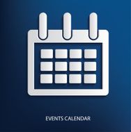 Event calendar design on blue background clean vector