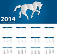 vector illustration 2014 new year calendar N5