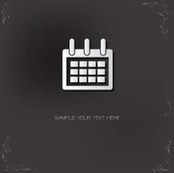 Calendar design on grunge black background vector