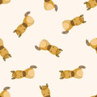 Chinese Zodiac horse cartoon seamless pattern background