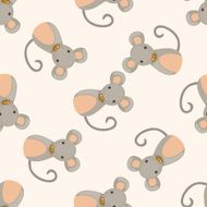 Chinese Zodiac rat cartoon seamless pattern background